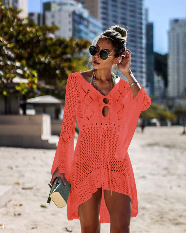 F4745-5 crochet beach dress